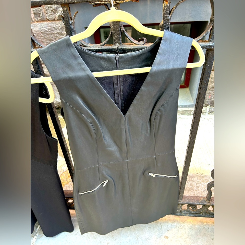 Beautiful black leather dress